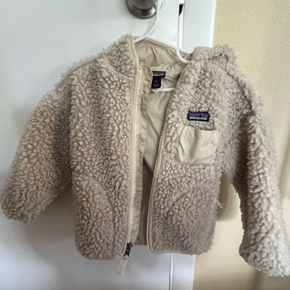 Patagonia Kids Cream Fleece Jacket